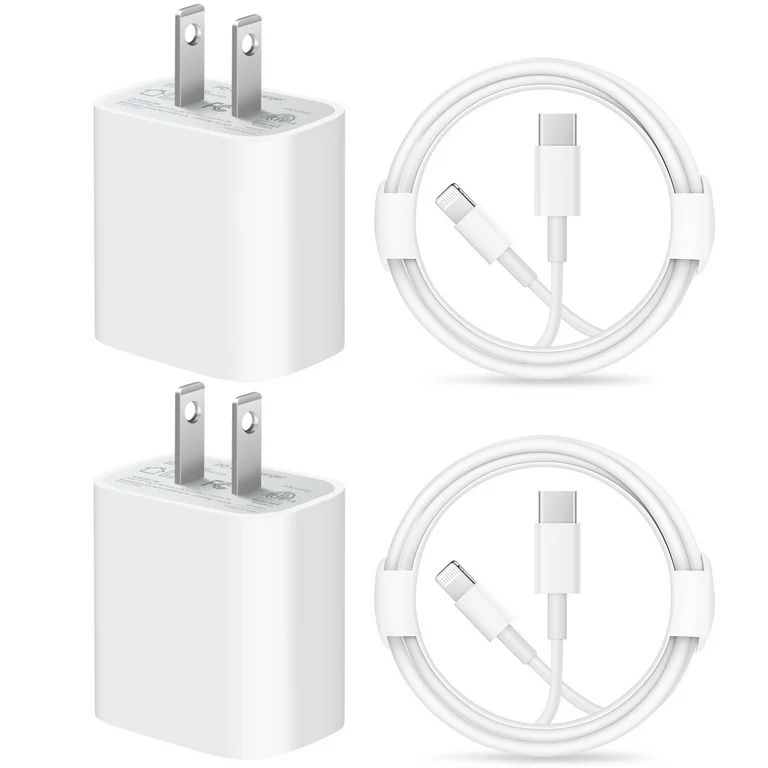iPhone 11 12 13 Super Fast Charger-Apple MFi Certified-High Speed iPhone Charger-2-Pack 20W PD US... | Walmart (US)
