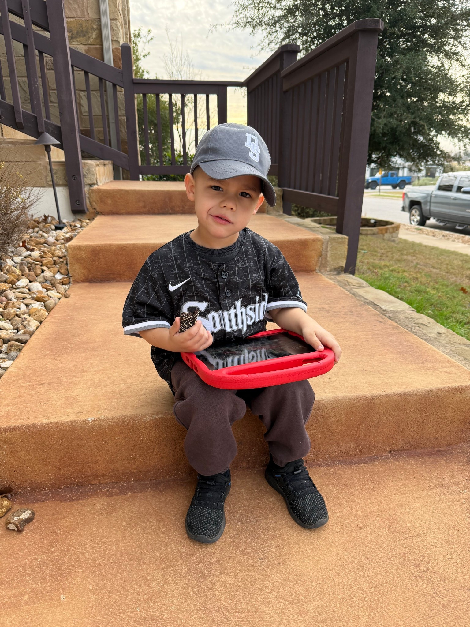 My toddlers ootd, he loves wearing jerseys 

#LTKKids