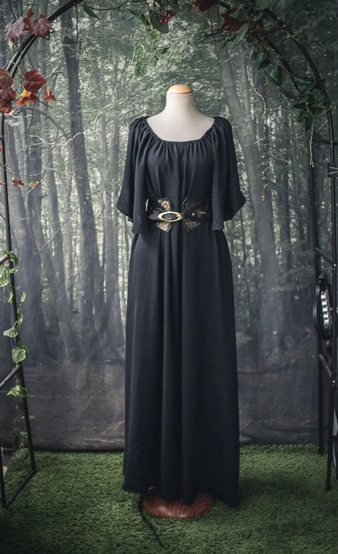 Black Chemise Woman Shirt Renaissance Dress Peasant Underdress Steampunk Larp Pirate Fantasy Medi... | Etsy (US)