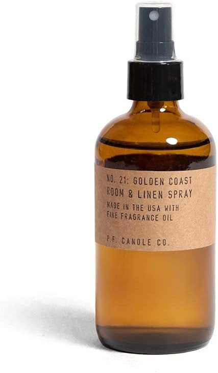 P.F. Candle Co. Golden Coast Classic Large Scented Room & Linen Spray (7.75 fl oz) Amber Glass Bo... | Amazon (US)
