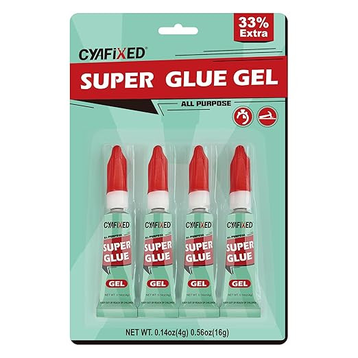 Super Glue Gel Clear for Wood Plastic Metal, Instant Superglue All Purpose Multipack Cyanoacrylat... | Amazon (US)