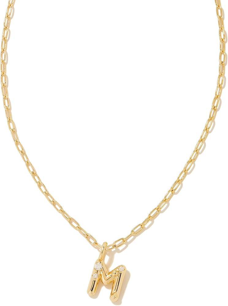 Kendra Scott Crystal Letter Short Pendant Necklace, Fashion Jewelry for Women | Amazon (US)