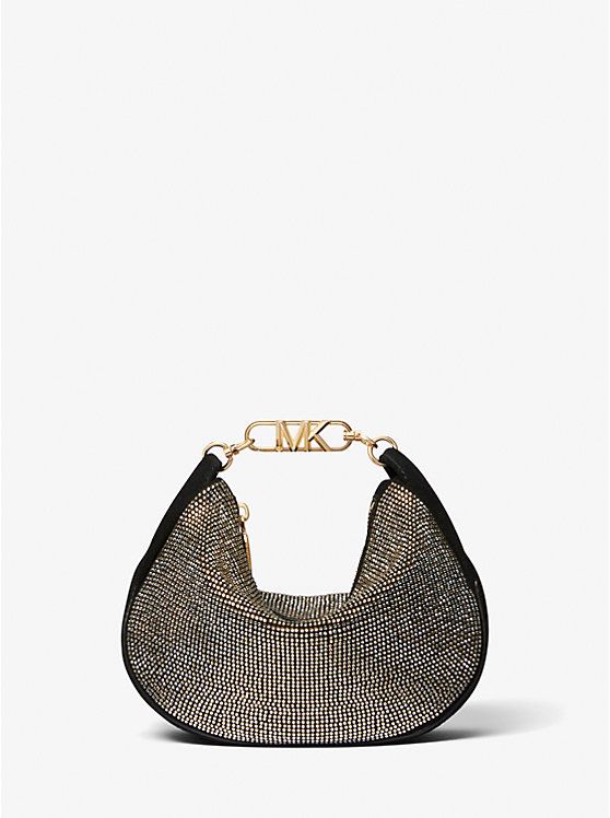 Kendall Small Embellished Suede Shoulder Bag | Michael Kors US