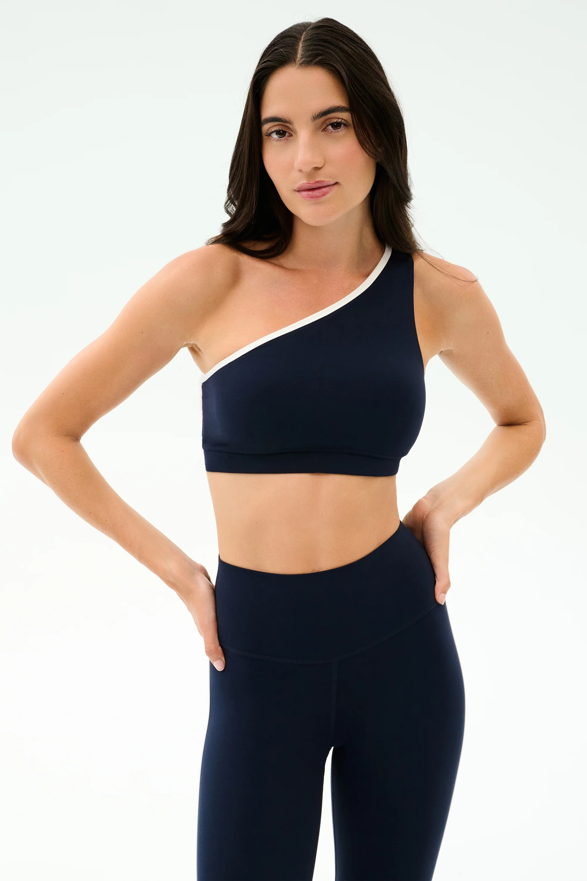Josie Airweight One Shoulder Bra - Indigo/White | Splits59.com