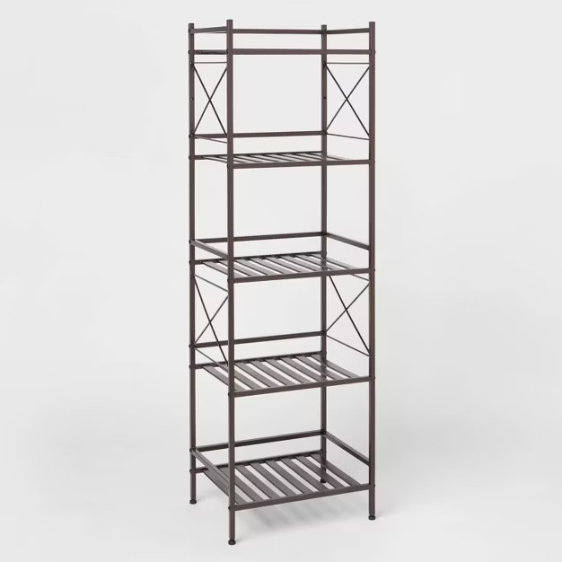 Square Tube 5 Tier Decorative Shelving Unit - Threshold | Target