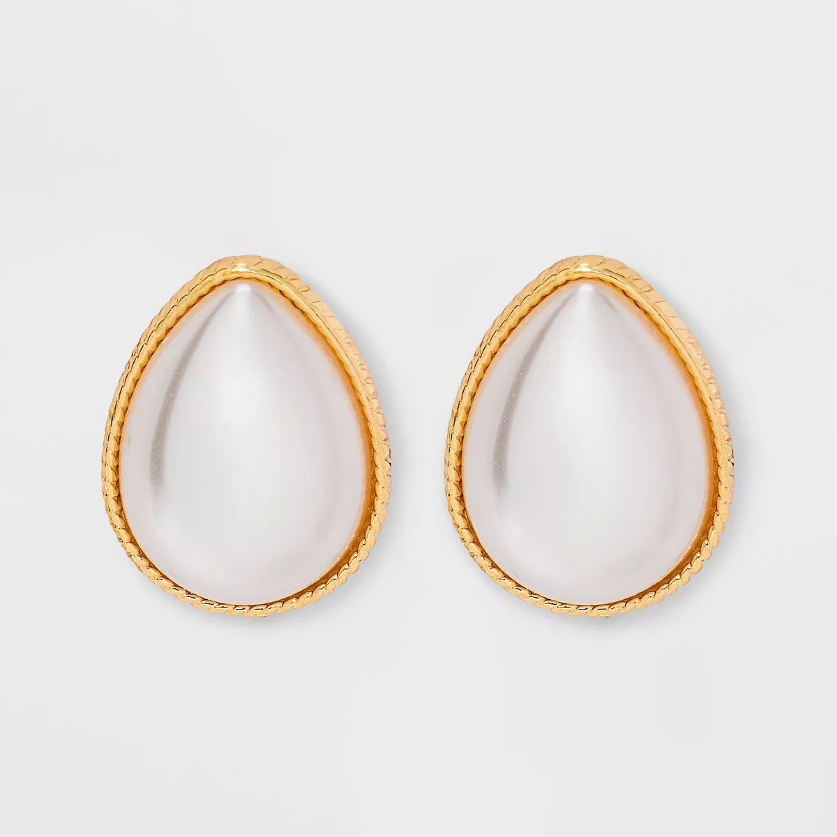 Open Hoop Earrings - A New Day™ Pearl/Gold | Target