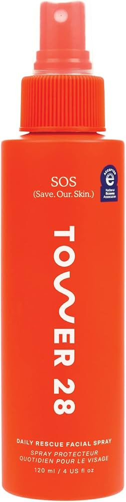 Tower 28 SOS Daily Rescue Facial Spray for Sensitive Skin, Hypochlorous Acid Spray Helps Reduce R... | Amazon (US)