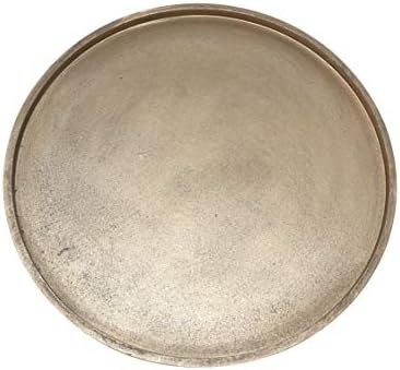 DNDECONATION Round Golden MDF Wood Decorative Tray 15 Inch Retro Worn Dirty Finish Tabletop Cente... | Amazon (US)