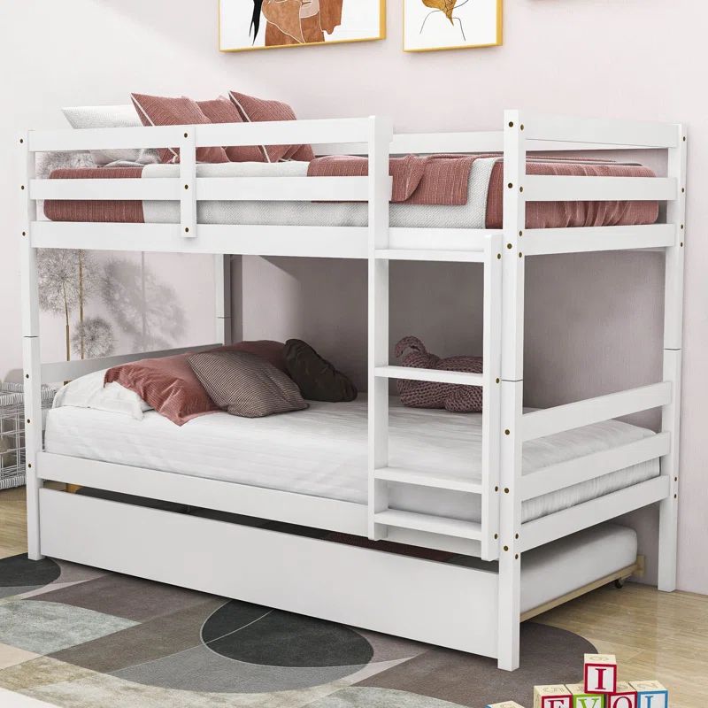 Eashaan Kids Twin Over Twin Bunk Bed with Trundle | Wayfair North America