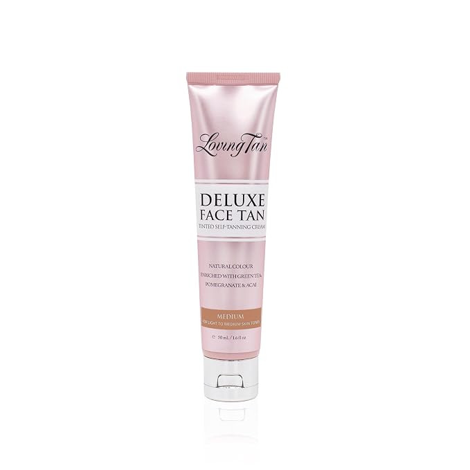 Loving Tan Deluxe Face Self Tanner, Medium - Streak Free, Natural, Professional Quality Sunless T... | Amazon (US)