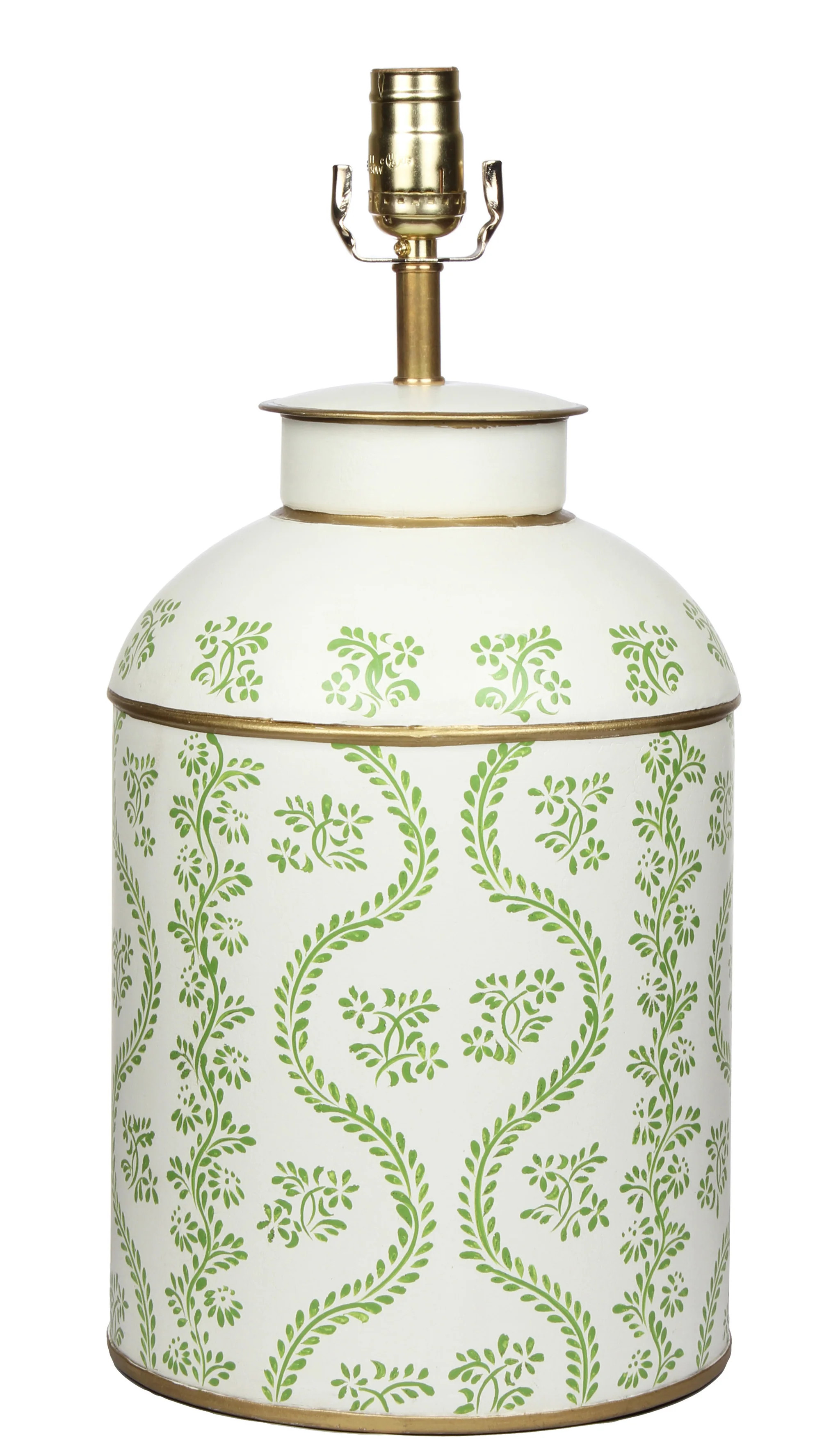 IKat Ivory & Green Tea Caddy Lamp | The Enchanted Home