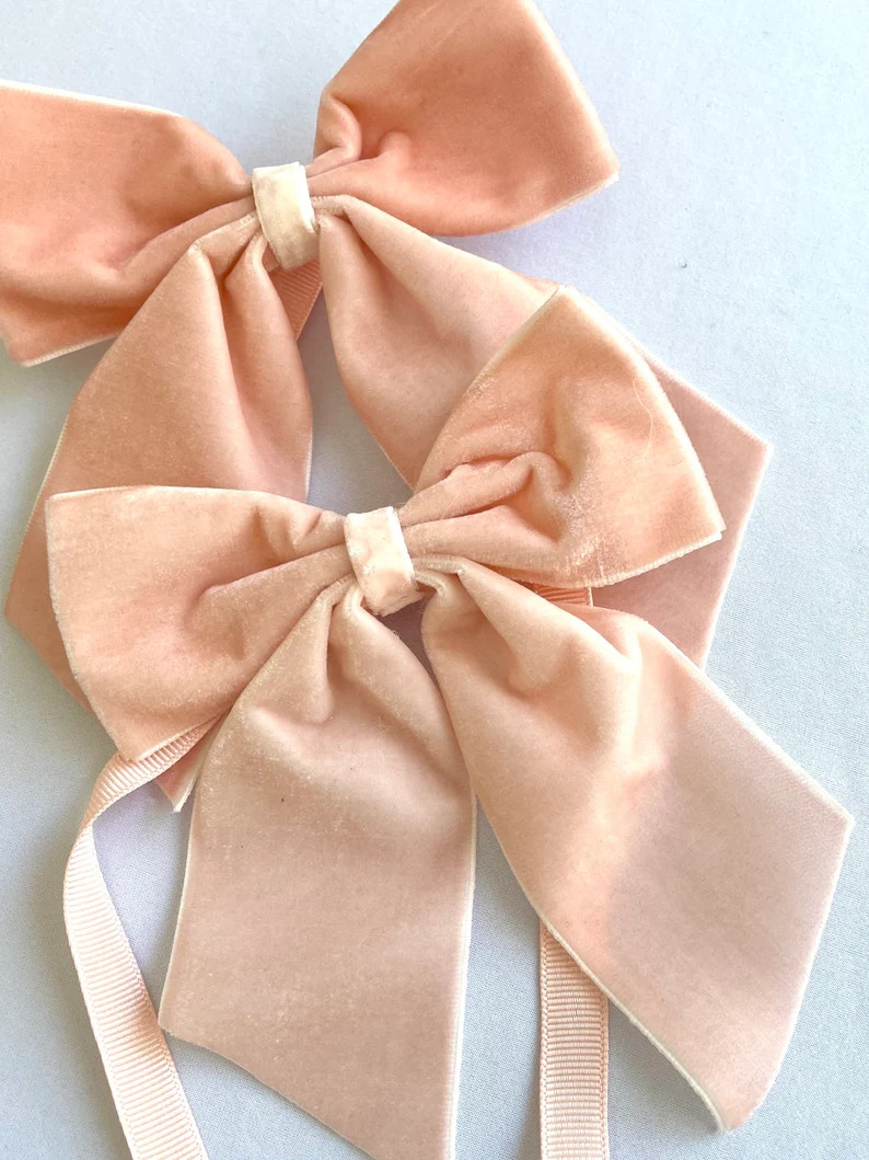 Set of 6  Velvet Bow Ties Napkin Ring. - Etsy | Etsy (US)