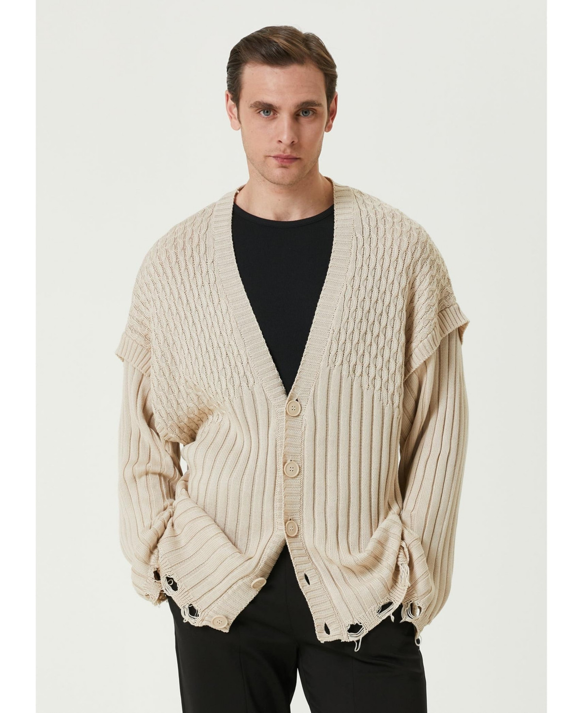 Pcfg Men's Soft Knit Cardigan - Beige | Macy's