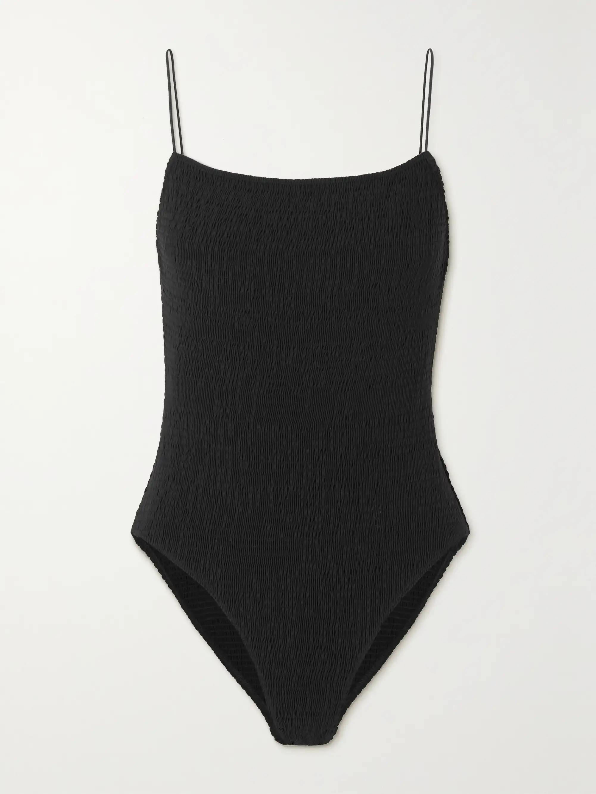 + NET SUSTAIN open-back stretch recycled-seersucker swimsuit | NET-A-PORTER (US)