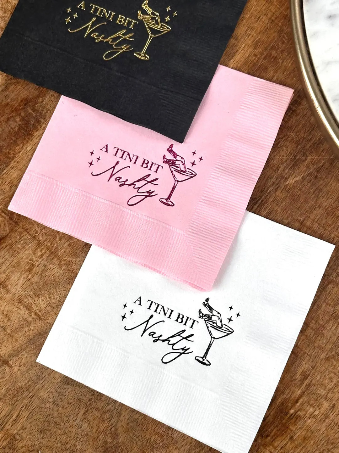 A Tini Bit Nashty Retro Cocktail Napkins – Perfect for Nashville-themed Bachelorette and Birthd... | Etsy (US)