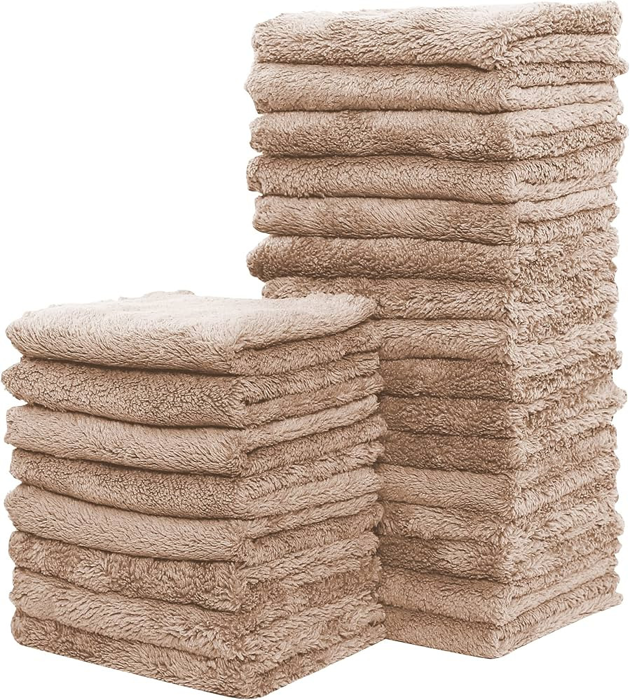 24 Pack Kitchen Dishcloths - Does Not Shed Fluff - No Odor Reusable Dish Towels, Premium Dish clo... | Amazon (US)