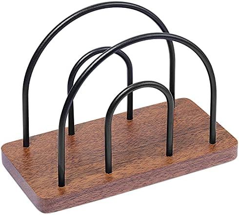 MBL Wooden Napkin Holder with Matte Black Metal Wire, for Kitchen Dining Restaurant Table Classic... | Amazon (US)