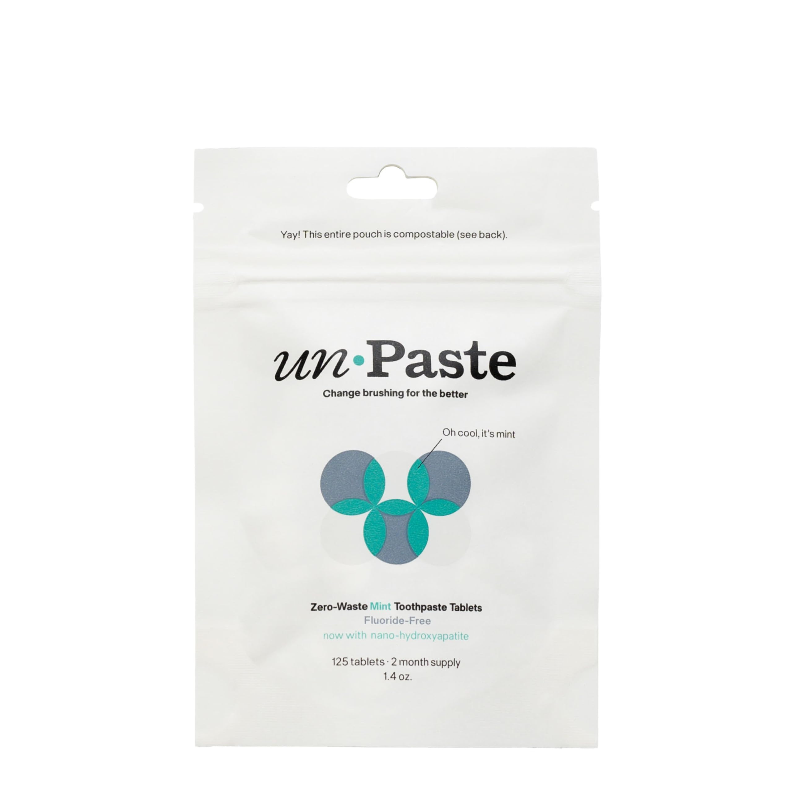 Unpaste Fluoride Free Toothpaste Tablets, Mint, Nano Hydroxyapatite, Xylitol Free, Travel Friendl... | Amazon (US)