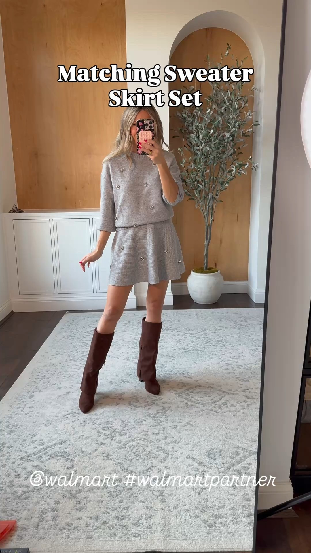 This matching sweater skirt set is so cute - comes in 3 colors and I think it works for both Thanksgiving and the holidays depending on how you style it, not to mention they can be styled as separates!

Wearing xs 

@walmartstyle #walmartstyle #walmartpartner

#LTKHoliday #LTKFindsUnder50 #LTKOver40