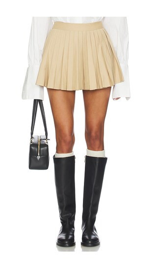 MORE TO COME Mazzie Mini Skirt in Brown. - size M | Revolve Clothing (Global)