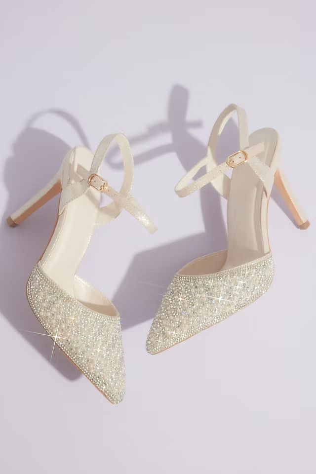 Crystal Embellished Pointed Toe Heels | Davids Bridal