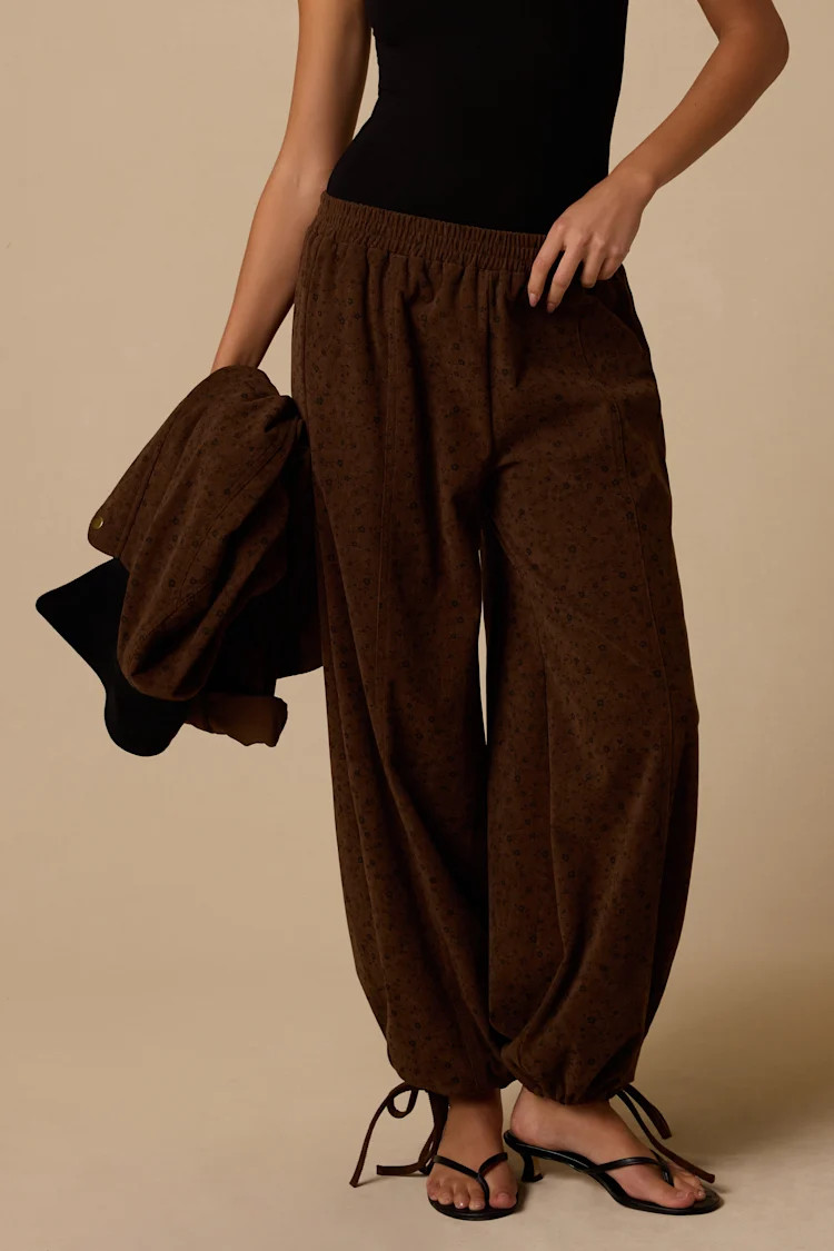 Ashcraft Brown Floral Corduroy Pants | Lulus