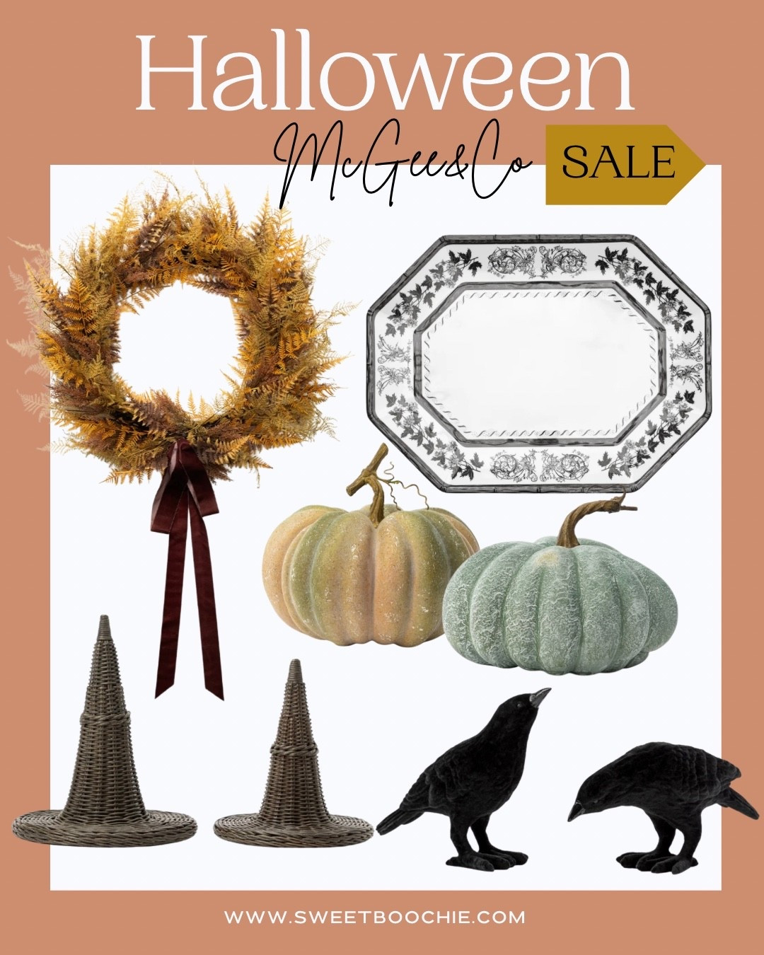 Halloween decor sale on McGee&Co.
Fall wreath, faux pumpkins, crows, witches hat

#LTKHome #LTKSeasonal #LTKHalloween