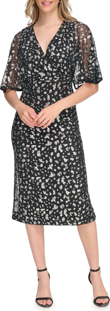 Kensie Sequin Faux Wrap Dress | Nordstromrack | Nordstrom Rack