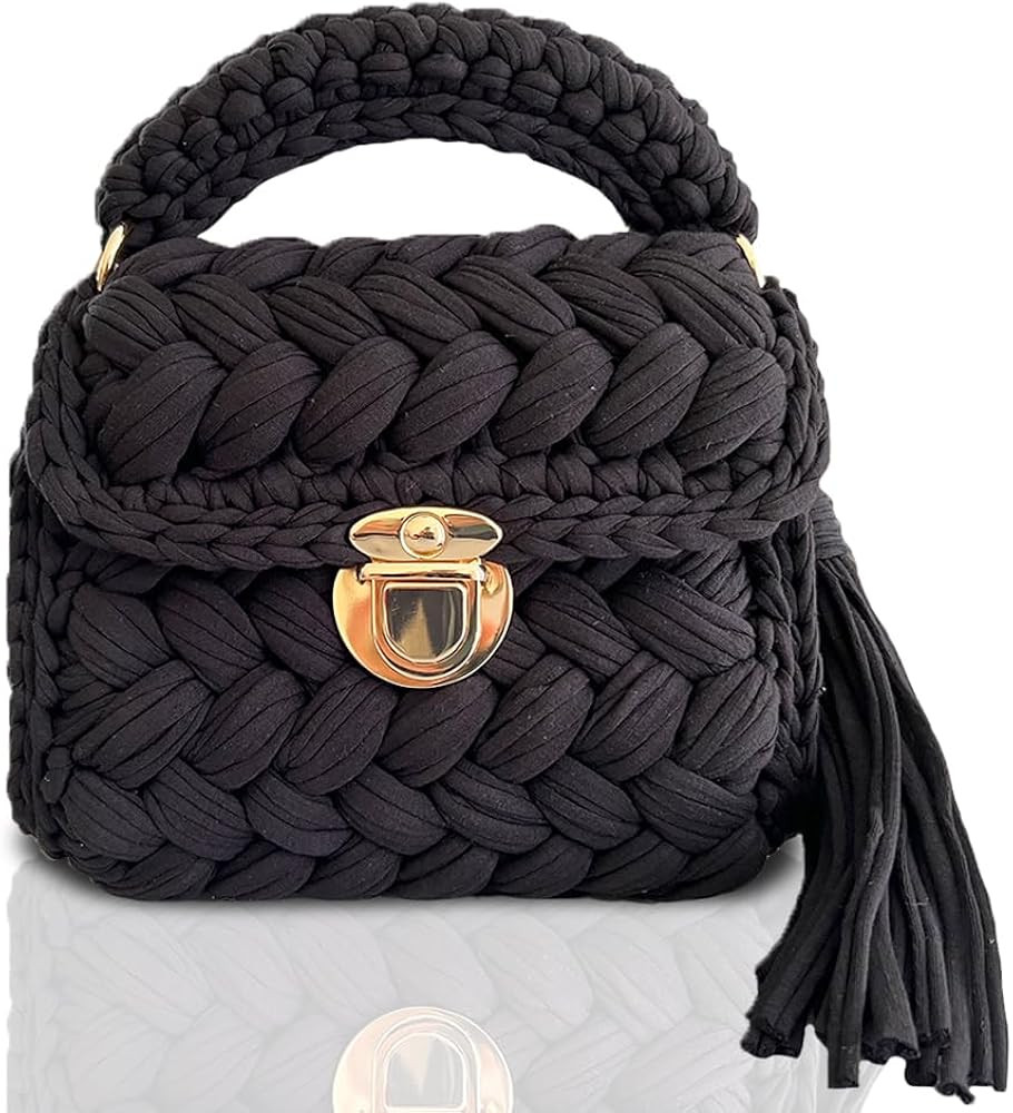 CHQEL Evening Clutch Bag for Women, Handmade Crochet Wedding Party Purse, Small Flap Formal Cross... | Amazon (US)