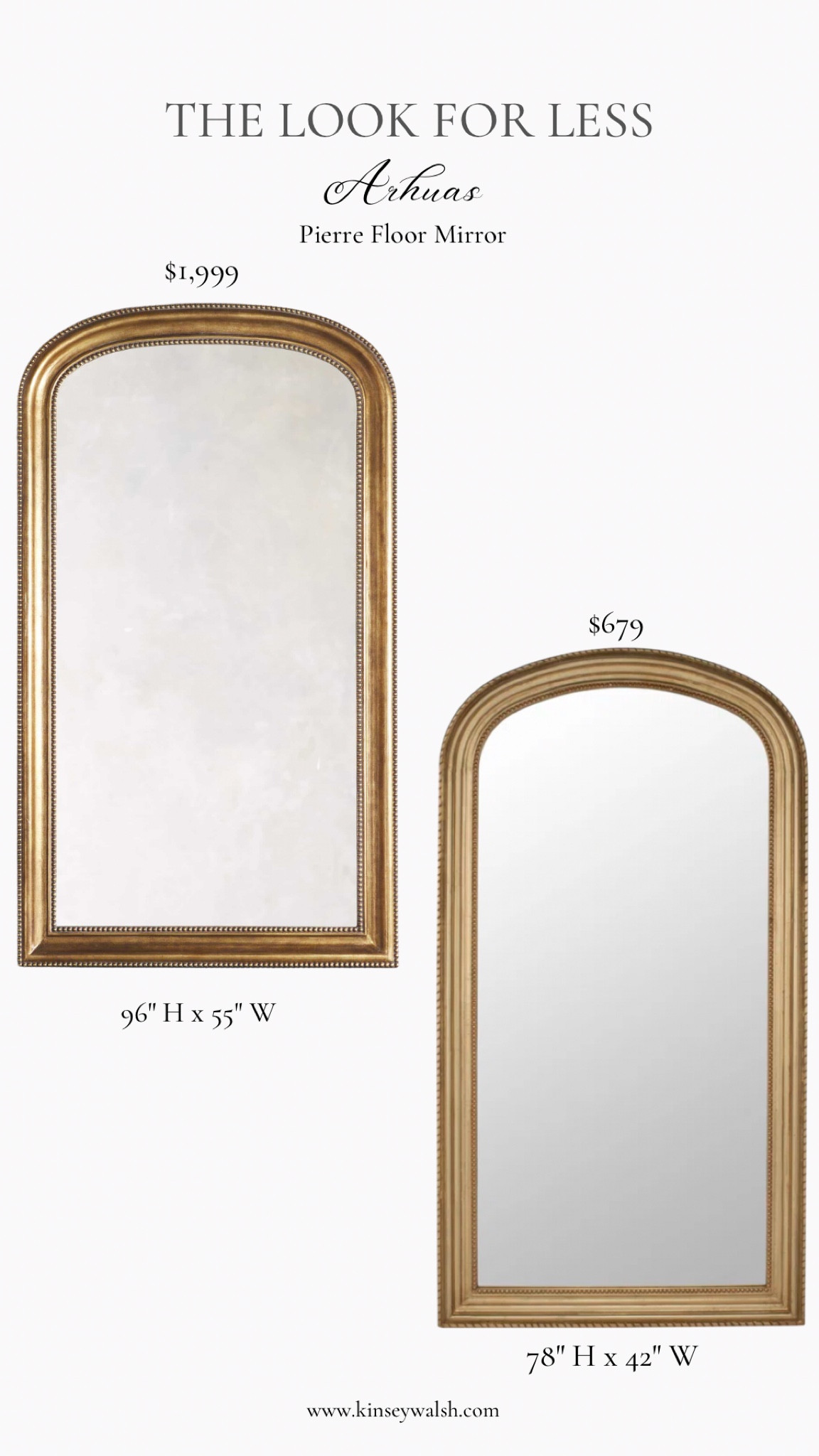 Arhaus Pierre grand floor mirror look for less designer look for less large, gold floor mirror, aged gold, antique, gold, larger floor mirror on a budget, affordable designer look furniture

#LTKstyletip #LTKFind #LTKhome