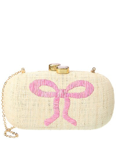 Put A Bow On It Straw Clutch On Chain | Rue La La