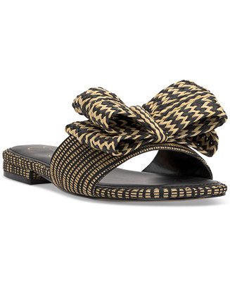 Jessica Simpson Avrena Woven Bow Slide Flat Sandals - Macy's | Macy's