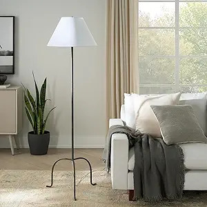 Nourison 66" Black Wrought Iron Heritage Metal Slim Tripod Standing Floor Lamp for Modern, Indust... | Amazon (US)