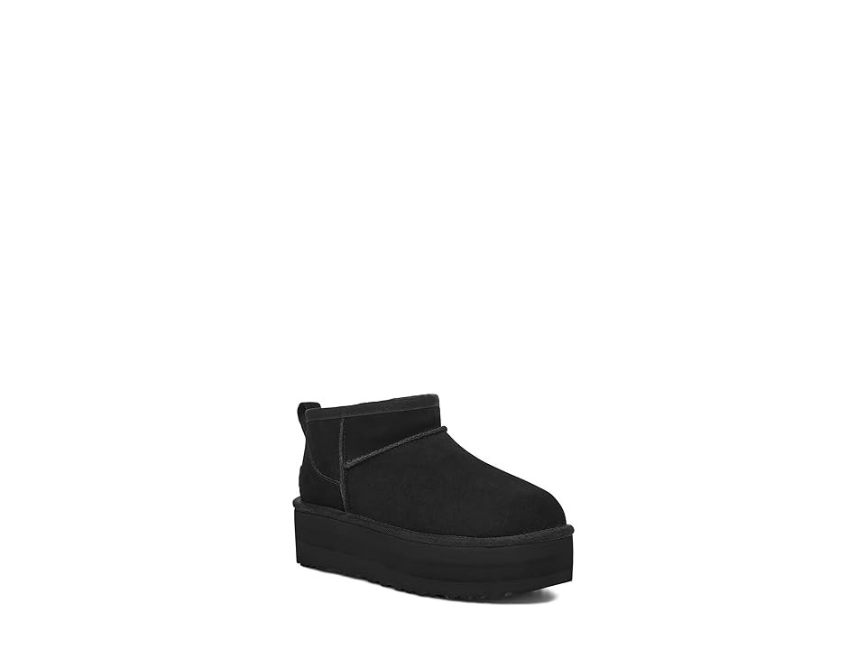 UGG Classic Ultra Mini Platform Women's Boots Black : 11 B - Medium, Suede | Zappos
