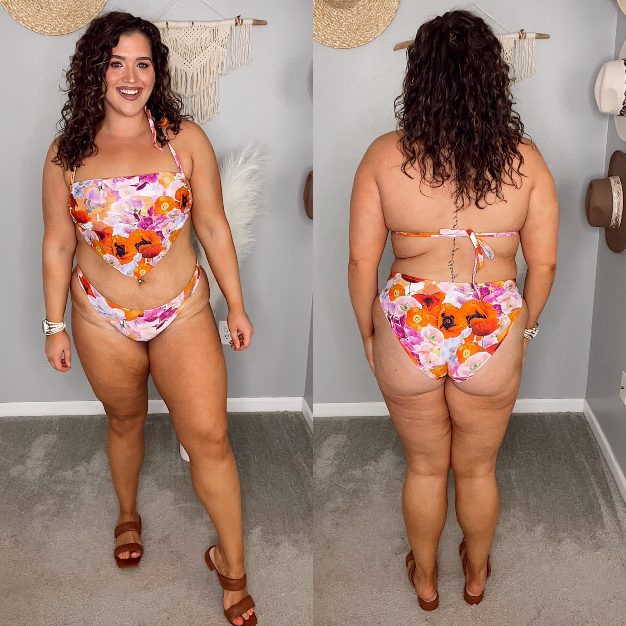 Midsize Aerie swimsuit try on 🌸🌈👙 
Bikini top: XL 
Bikini bottoms: XL
#midsizeswim #vacationoutfits #resortwear #swimsuits #bikini #swimwear #aerie #coverup #buttonup #curvyswim #sandals #summerstyle 

#LTKunder50 #LTKcurves #LTKswim