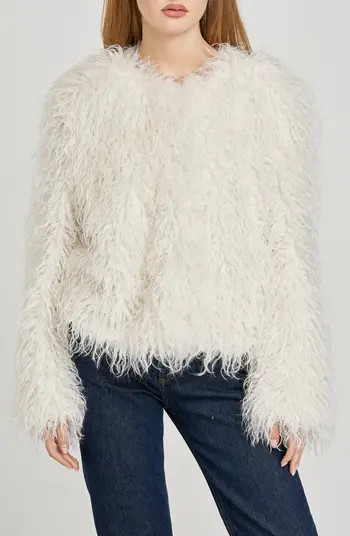 x Sara Walker Bridgette Faux Fur Jacket | Nordstrom