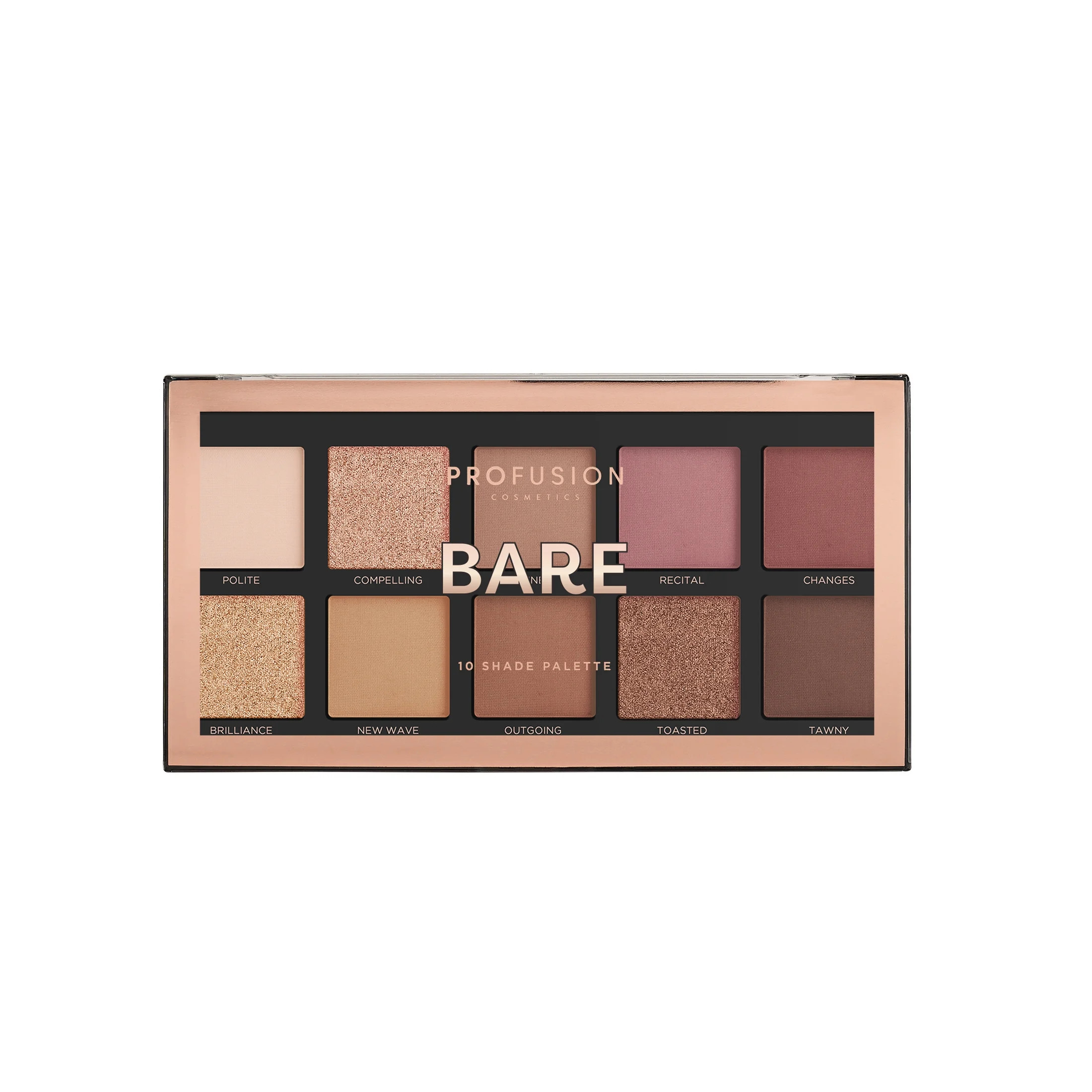 Profusion Cosmetics 10 Shade Eyeshadow Palette - Bare, 3.5 Oz | Walmart (US)
