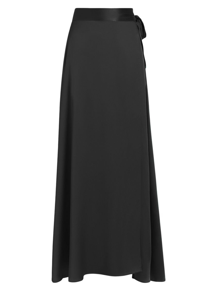 Floor-Length Satin Wrap Skirt | Saks Fifth Avenue