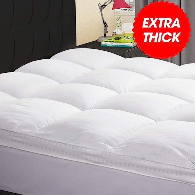 KARRISM Extra Thick Mattress Topper(Queen), Cooling Mattress Pad Cover Topper, 400TC Cotton Pillo... | Amazon (US)