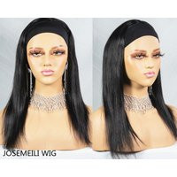 Popular Headband Wig Silk Straight Head Band Wig Hair Wigs Human For Black Women African Ameircan | Etsy (US)