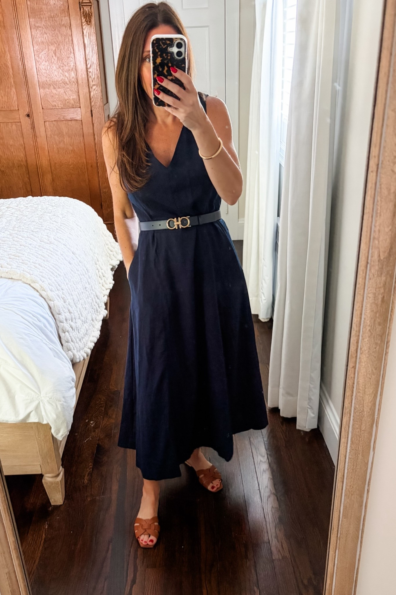 This navy linen dress is sold out online in this color but check out the other colors.  I have four of these dresses, I love them so much.  I am wearing an xs regular length but they also come in petite.  Perfect for this hot weather.

#LTKPetite #LTKTravel #LTKSeasonal