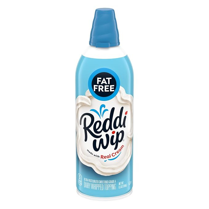 Reddi-wip Fat Free Whipped Dairy Cream Topping, Keto Friendly, 6.5 oz | Amazon (US)