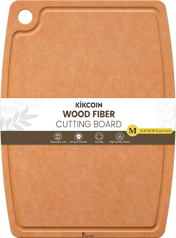 Wood Cutting Board, Cutting Boards for Kitchen Dishwasher Safe Non-slip Chopping Board with Juice... | Amazon (US)