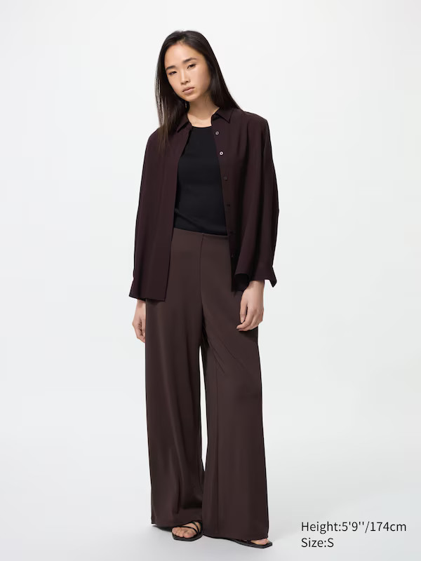 Crepe Jersey Straight Pants | UNIQLO (US)