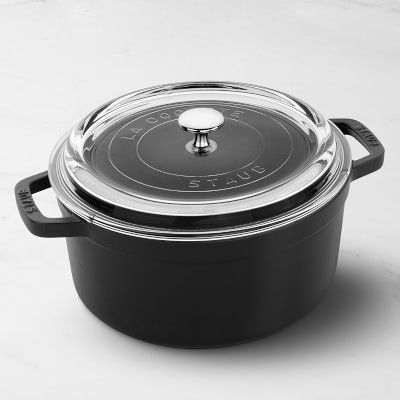 Staub Cast Iron Round Oven with Glass Lid, 4-Qt. | Williams-Sonoma