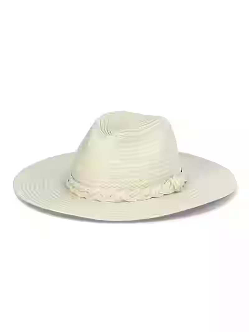 Time and Tru Women’s Braided Woven Straw Fedora Hat | Walmart (US)