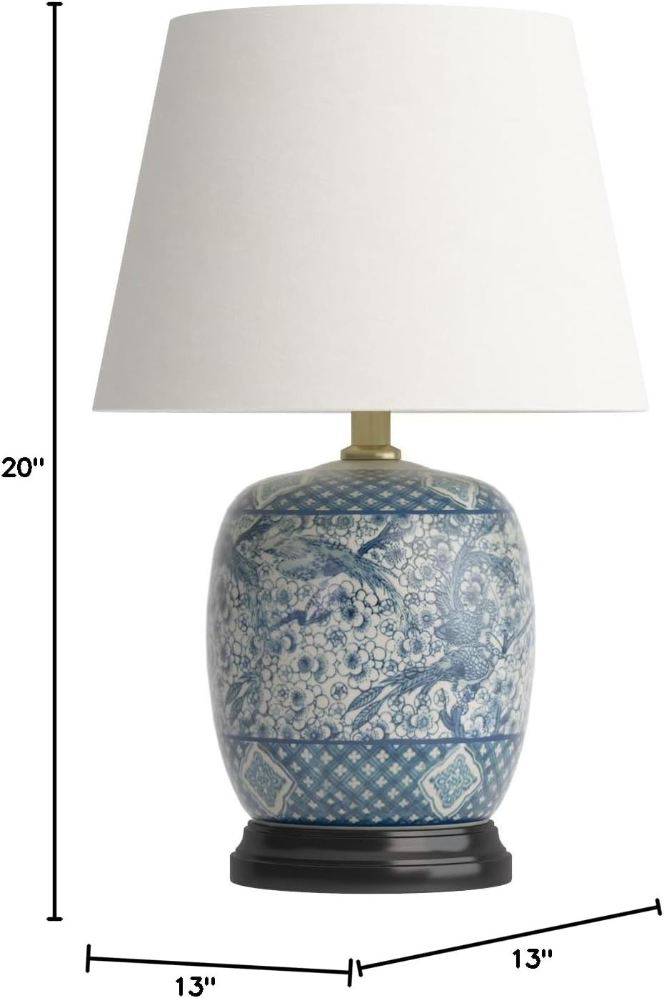 Red Lantern 20" Classic Blue & White Porcelain Jar Lamp | Amazon (US)