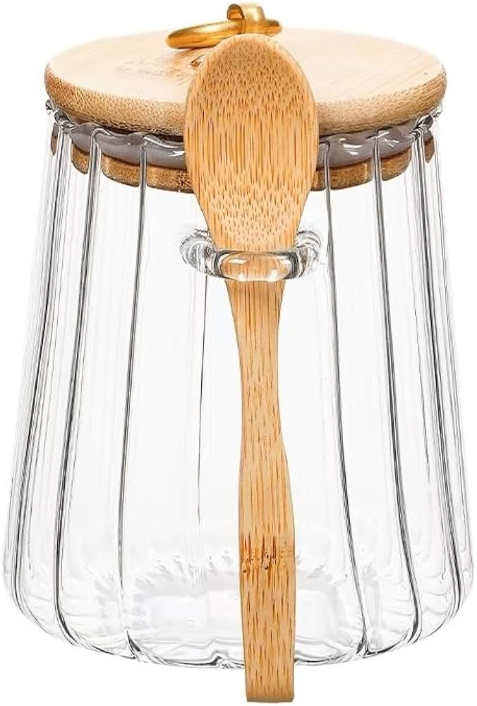 Glass Coffee Canister Airtight Food Storage Jar with Lid and Spoon Candy Jar Sugar Container Coff... | Amazon (US)