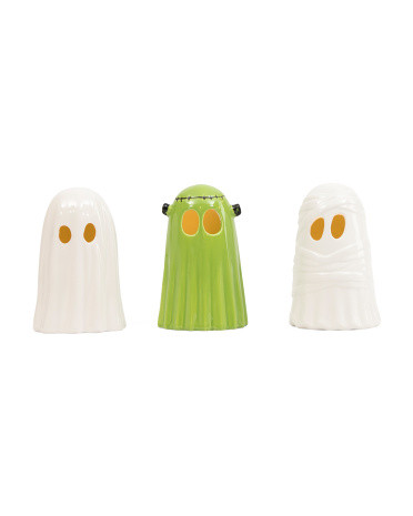 Set Of 3 Led Ceramic Ghosts Decor | TJ Maxx