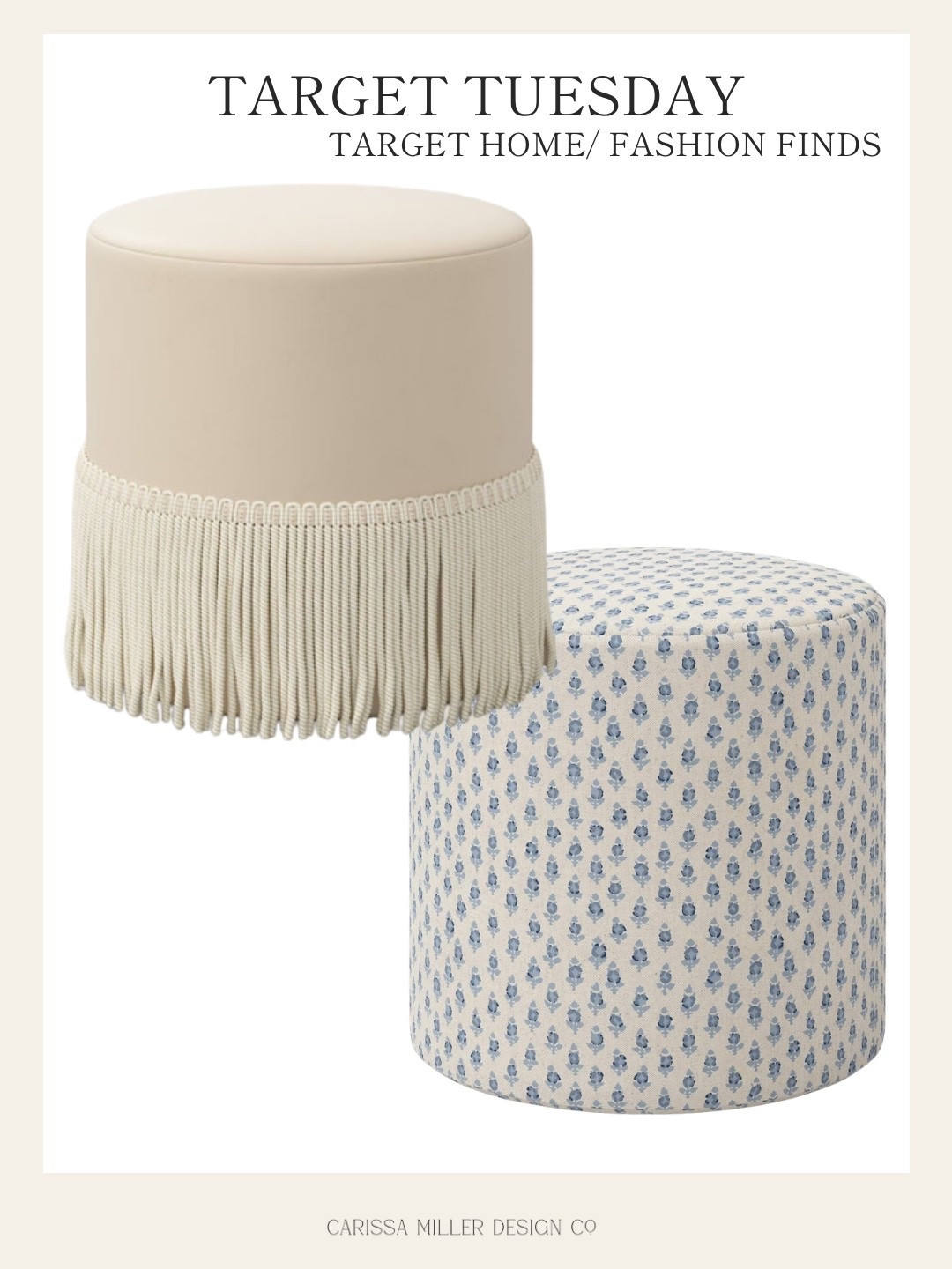 If you’re looking for affordable ottomans I love these!